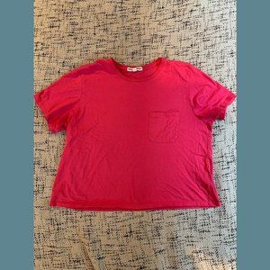 Richer Poorer Pima Boxy Crop Tee in hot pink, size small